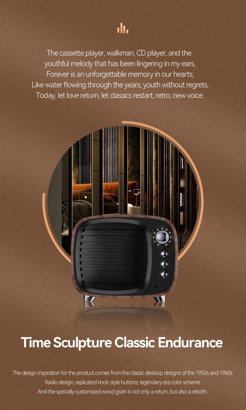 JY-81 Retro TV Bluetooth Speaker
